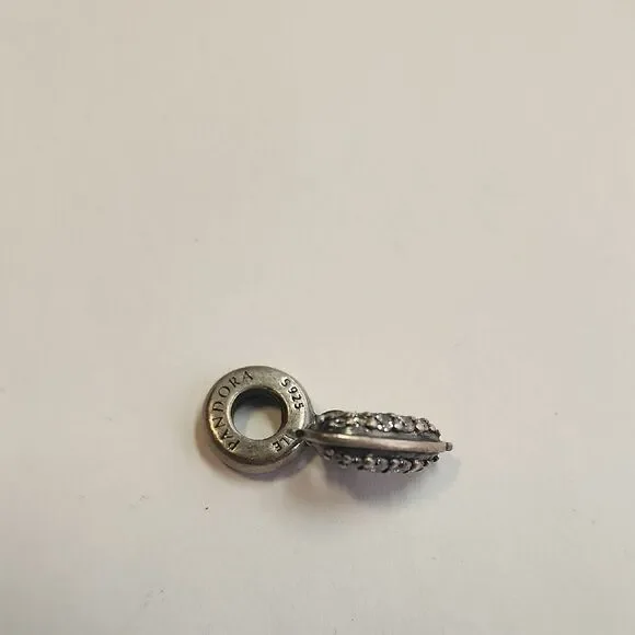 Pandora 925 Sterling Silver Clear CZ Gondola Boat Dangle Bead Charm